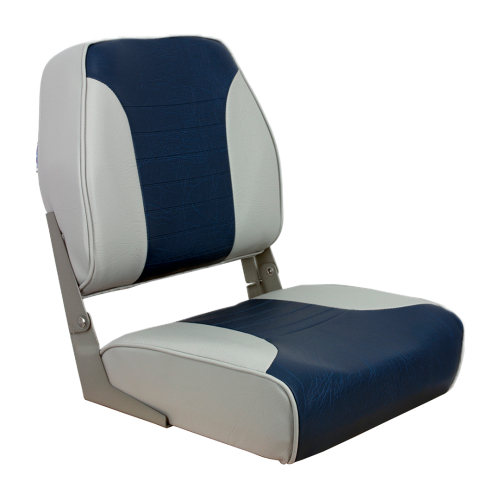 Fotel do łódki Economy granat szary.png