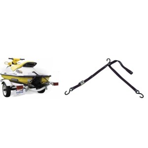 IMMI Boat Buckle Jet Ski Tie-Down Strap with Cam Buckle for Marine Trailers