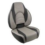 Składane siedzisko do łodzi Springfield FISH PRO 1 wysokie oparcie Grafit/Szary