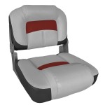 Fotele basowe do łodzi MyBoat Bass Premium Mały Fotel Szaro Grafitowo Czerwony