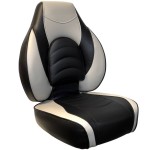 Fotel sternika fotel do łodzi Springfield FISH PRO 1 wysokie oparcie Szary/Czarny/Carbon