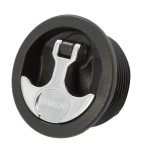 Zamek do łodzi, zamek klapy bakisty bez klucza - kolor czarny, uchwyt chrom