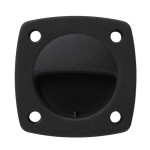 Uchwyt do bakisty, uchwyt klapy - kwadratowy - czarny polimer