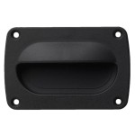 Uchwyt do łodzi, uchwyt podłogowy prostokątny Czarny Polimer