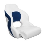 Duży fotel kubełkowy MyBoat z regulacją wysokości fotel kapitana Biało Granatowy