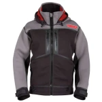 Kurtka Neoprenowa Stormr STRYKR™ Jacket – Wodoodporna i Ocieplana Odzież Wędkarska - Czarno / Szara