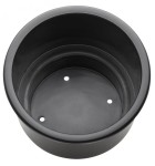 Whitecap Black Nylon Flush Cup Holder with Drain 3511BD